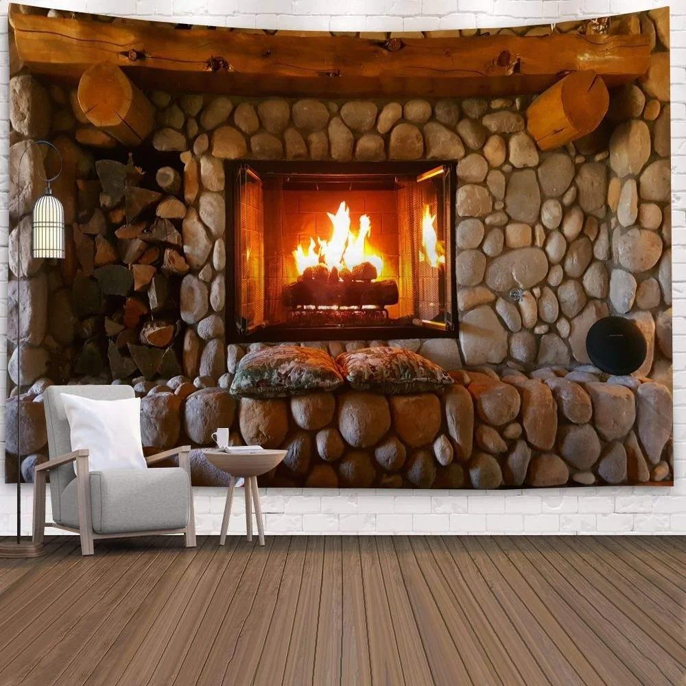 Bookshelf Tapestry, Digital Illustration Of Abstract Design Library In Forest Academic Themed Picture, Wall Hanging Wall Decor