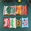 24/12pcs Christmas Pillow Shape Candy Box Merry Christmas Kraft Paper Gift Box Packging Kids Favors Happy New Year Navidad 2025