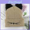 Cozy Cat Ears Women Hat Knitted Acrylic Warm Winter Beanie Caps For Fashionable Comfort