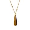 Vintage Waterdrop Pendant Necklace Natural Women Choker Colorful Stone Necklace  Accessories