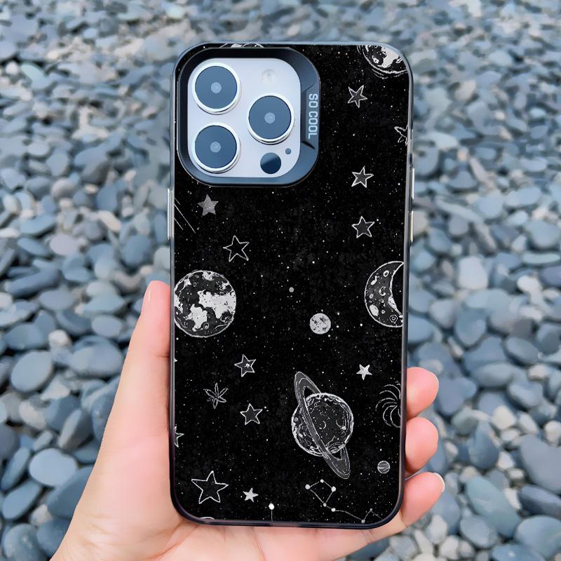 Universe Planet Starry Sky Sun Laser Phone Case For iPhone 13 Mini 12 11 Pro Max 15 16 14 Pro Max Plus Shockproof Phone Covers