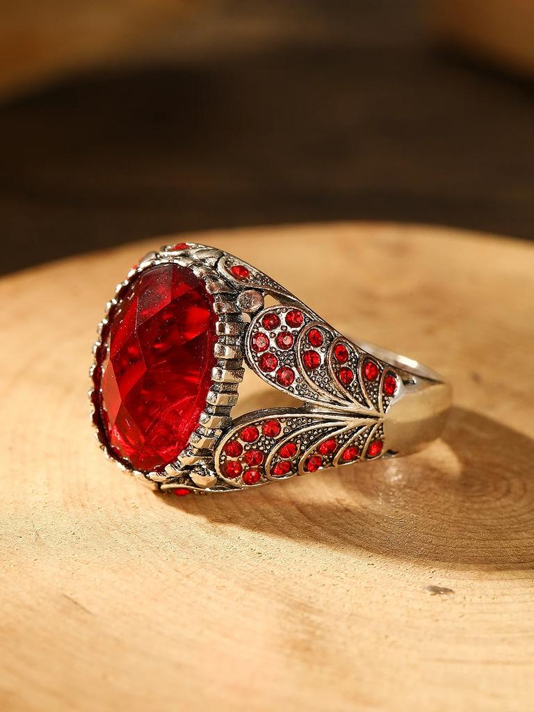 2024 New Creative Cat's Eye Alloy Casting Rings for Men Tiktok Europe and America Gothic Rock All-around Eyeball Simple Jewelry