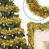 Plastic Tinsel Garlands - Waterproof Christmas Decorations for Indoor & Outdoor Use, No Electricity Needed, Featherless, Durable Holiday Home Decor