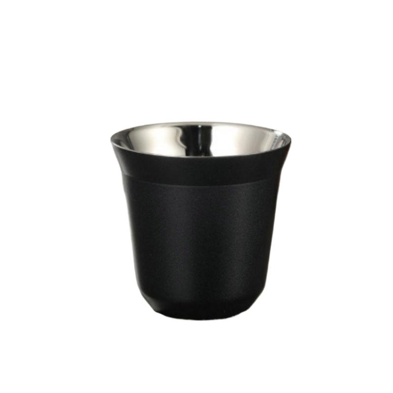 1pcs Stainless Steel 304 Coffee Cup, Double-layer Small Glass, Italian Espresso Cup, Insulated Cup, 80ml