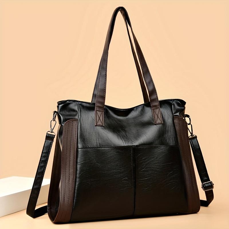 Vintage Large Capacity Tote Bag, All-Match Shoulder Bag, Versatile Casual Bag For Travel