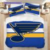 St. Louis Blues Pattern Bedding Quilt Set Quilt Cover Pillowcase Home Decoration Birthday Gift (1 * duvet cover + 2 * pillowcase, without core)