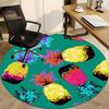 1pc Pineapple Pattern Office Round Rug, Non-slip, Soft and Durable Office Rug for Interior Decoration, Perfect for Office, Beautiful Decoration yy2603