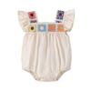 Ruffle Sleeveless Baby Girl Romper Square Neck Infant Bodysuit Onesie Bubble Romper  Summer Clothes