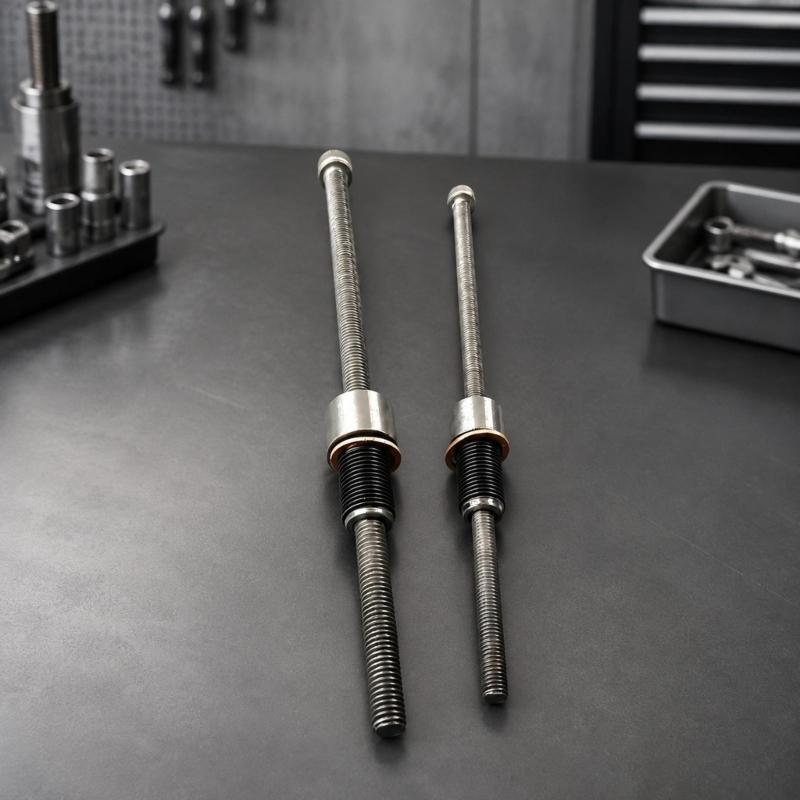Stem Seal Replacement Tool with Threaded Rod and Contact Face for Controlling Crankshaft Position During Service