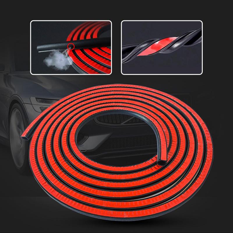SEAMETAL Car Rubber Door Sealing Big D Type Car Door Hood Trunk Seal Strip Universal Noise Insulation for Car Seals Accessories