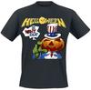 Helloween I Want Out Tee, Power Metal T-Shirt with Uncle Sam Pumpkin & Band Logo Print, Band Fan Merch