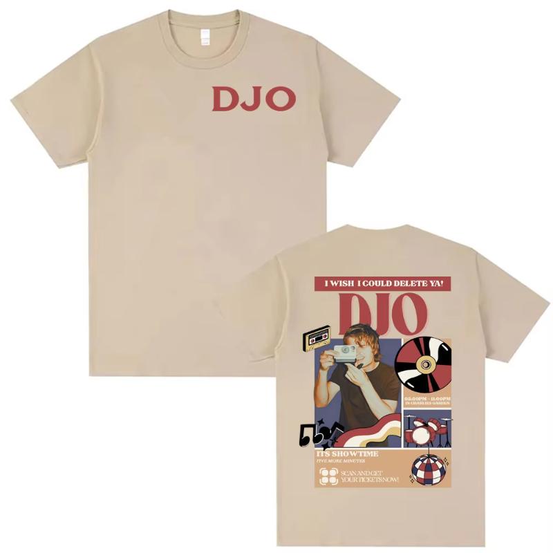 

Djo Back on You Tour 2026 Музыкальный Концерт Футболка Joe Keery Подарок для Новых Фанатов Футболки Унисекс Женские Харадзюку Хлопковая Оверсайз Футболка S