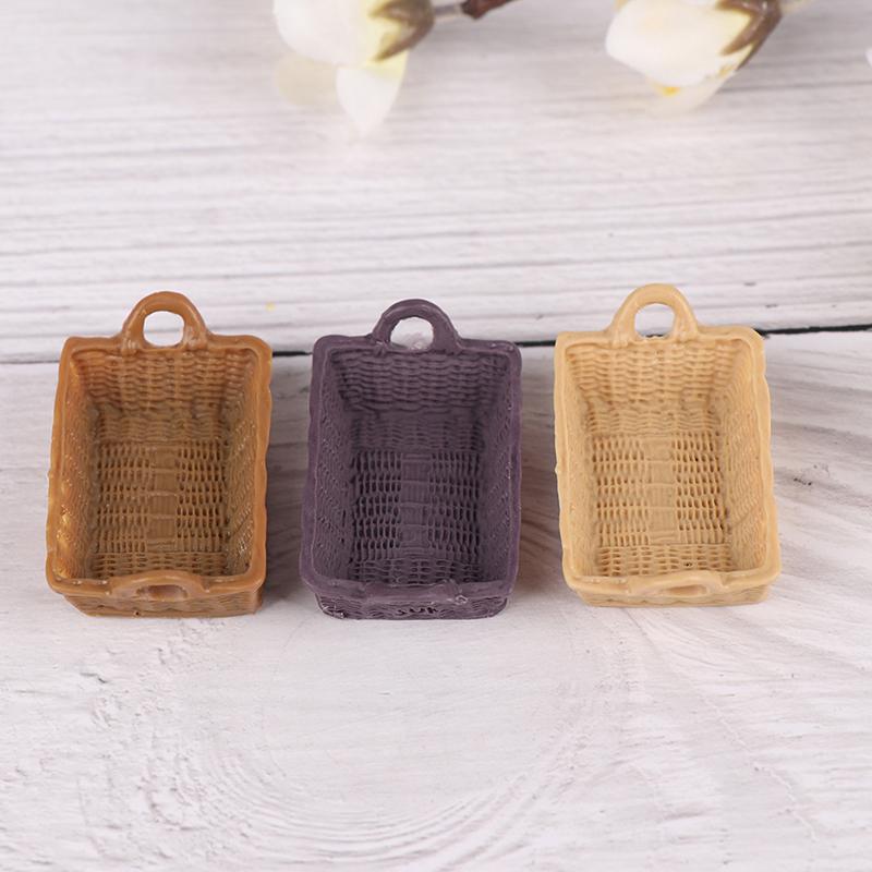 1 :6 /1: 12 Dollhouse Miniature Storage Basket Model Toy DollHouse Decoration