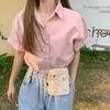 Women's Summer Short-Sleeve Retro Chic French Hong Kong Style Shirt