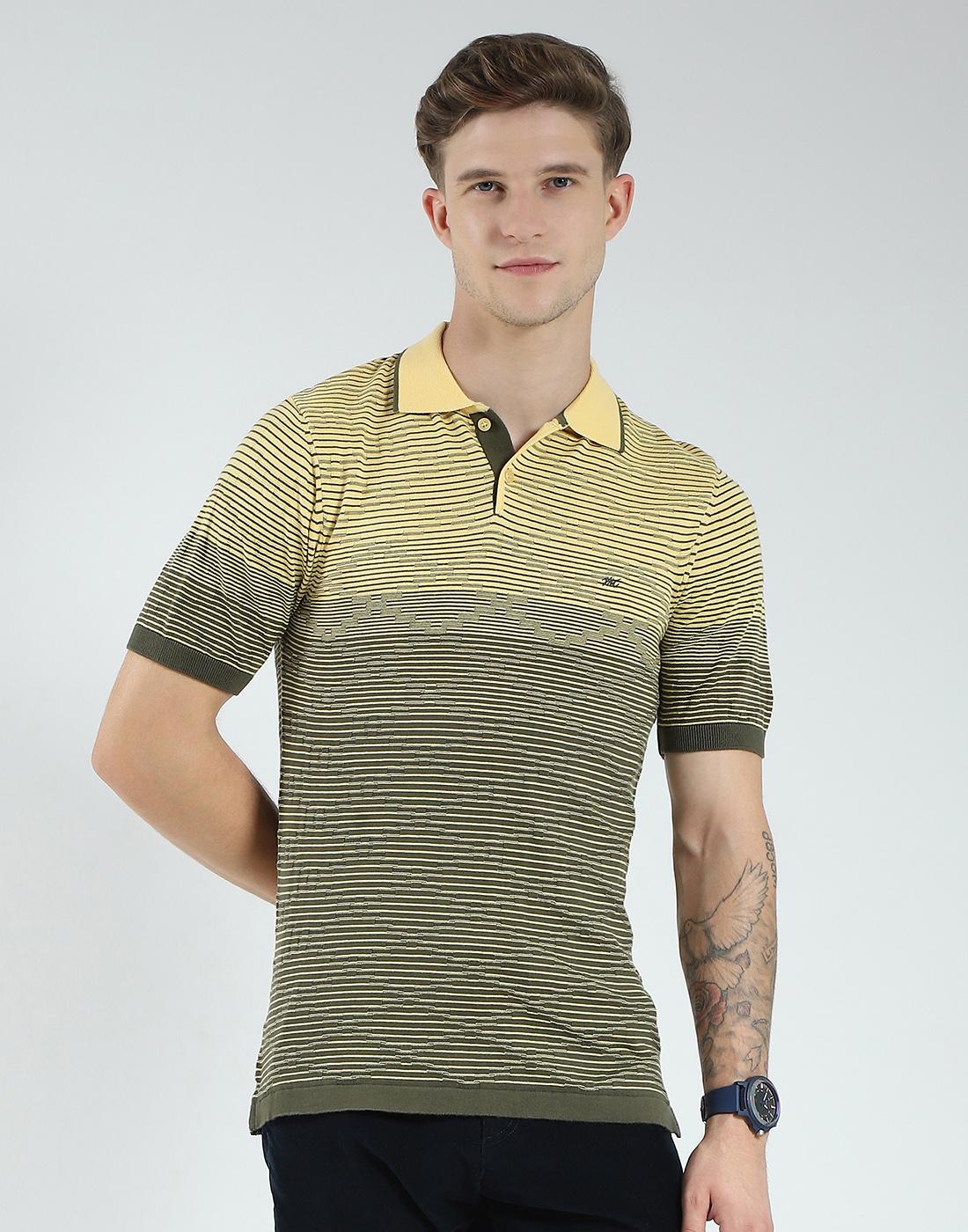 

Monte Carlo Men s Regular Fit Self Designed Half Sleeve Polo T-Shirt L зелёный