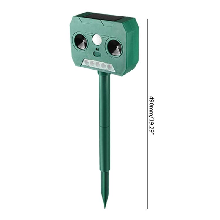 Solar Animal Repeller Ultrasonic Repellents LED Light Alarm Repels Cat Dogs Bird