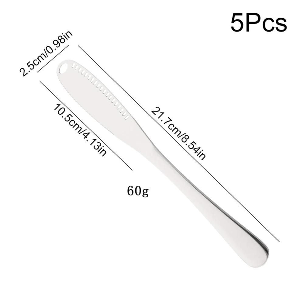 

5 шт. нож для масла с отверстиями для сыра десертный нож из нержавеющей стали нож для джема столовые приборы салфетка для тостов кремовый хлеб сырорезка кухонный инструмент серебряный