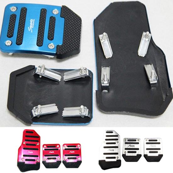 3Pcs Non-slip Car Foot Pedals Accelerator Brake Vehicle Auto Footrests Set