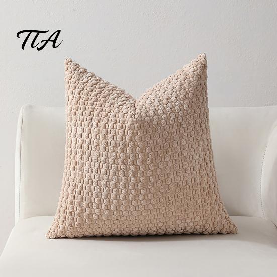 Three Dimensional Texture Pillowcase Corduroy Pillow Cover, Bubble Throw Solid Color Pillowcase, Decorative Sofa Cushion Cover Modern for Couch