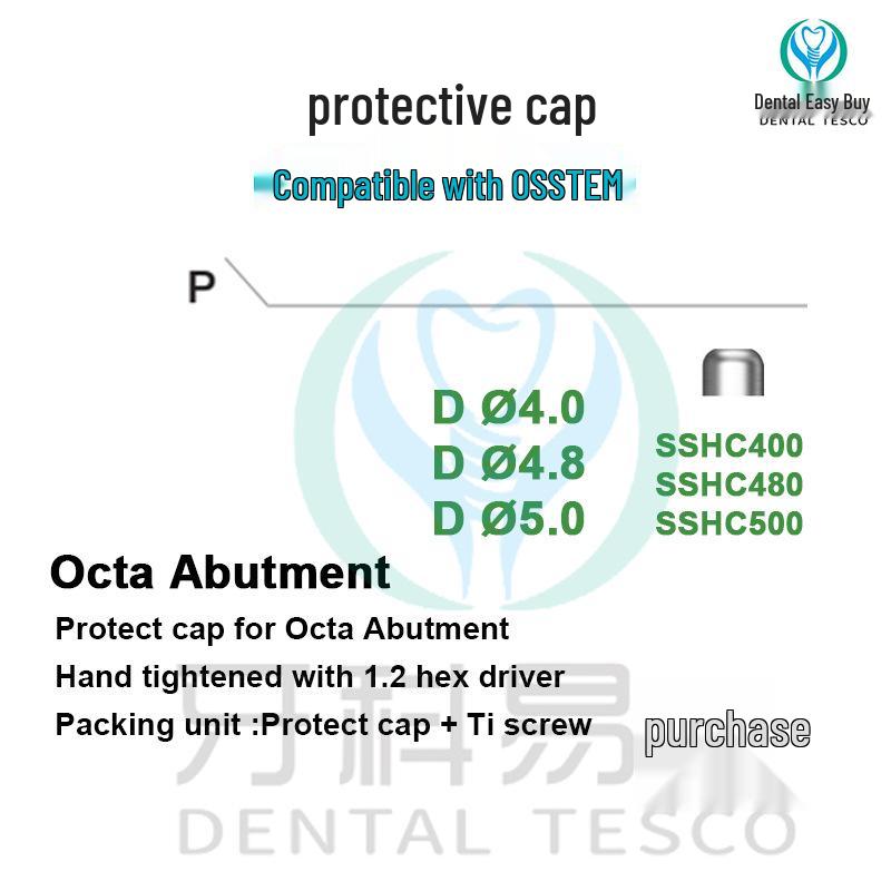 Osstem Aoshengtai Compatible Protective Cap for Dentium, ITI, Adin, Android, Jian Dental Implant Abutment Screws