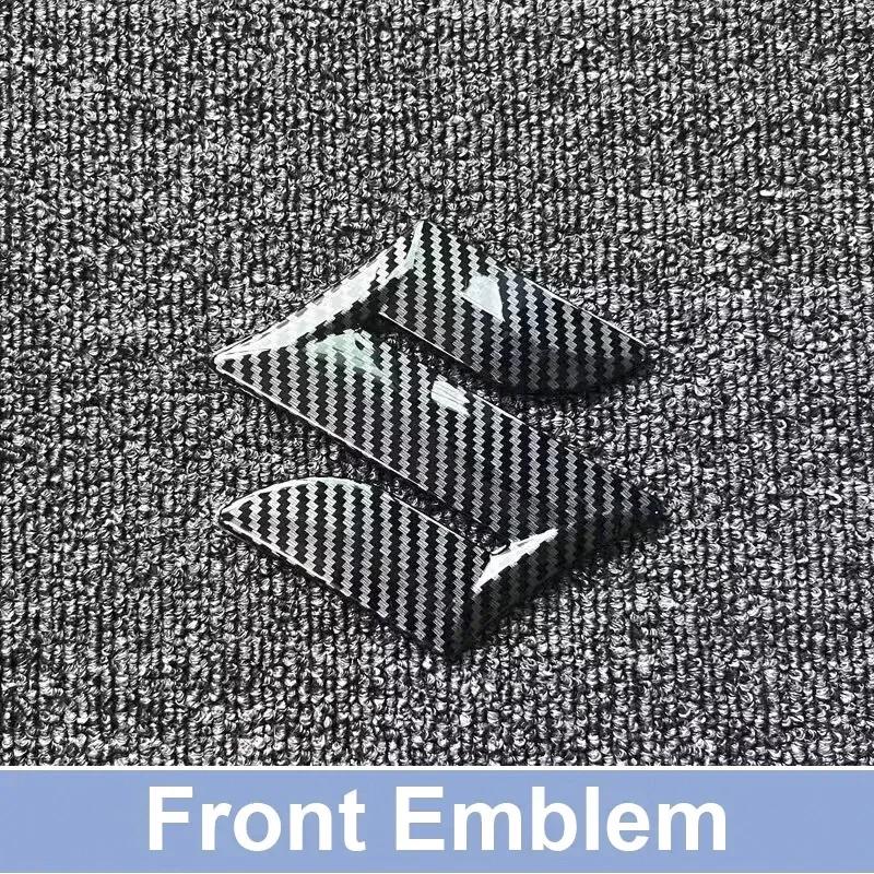 Conjunto de Emblema de Grade Frontal e Adesivo de Emblema de Porta-malas Traseiro em ABS para Suzuki S-Cross, Vitara, Swift, SX4, Alivio - Acessórios de Logo para Carro