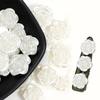 10/20pcs Plastic White Rose Shaped Pearl Button Decoration Accessories for Knitwear Shirt DIY Handicraft Sewing Art Supplies XJM