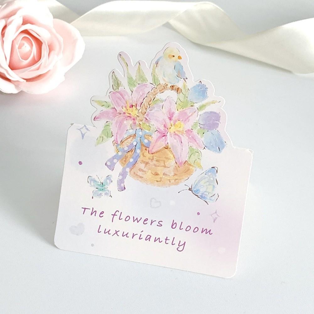 Cute 3D Flower Bouquet Greeting Cards Rose Decoration Cards Message Cards Thank You Card Thanksgiving Gifts