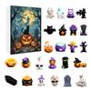 Halloween Countdown 24 Days Advent Calendar Mini Statues Multi-purpose Holiday Countdown Small Creepy Resin Figurines Set