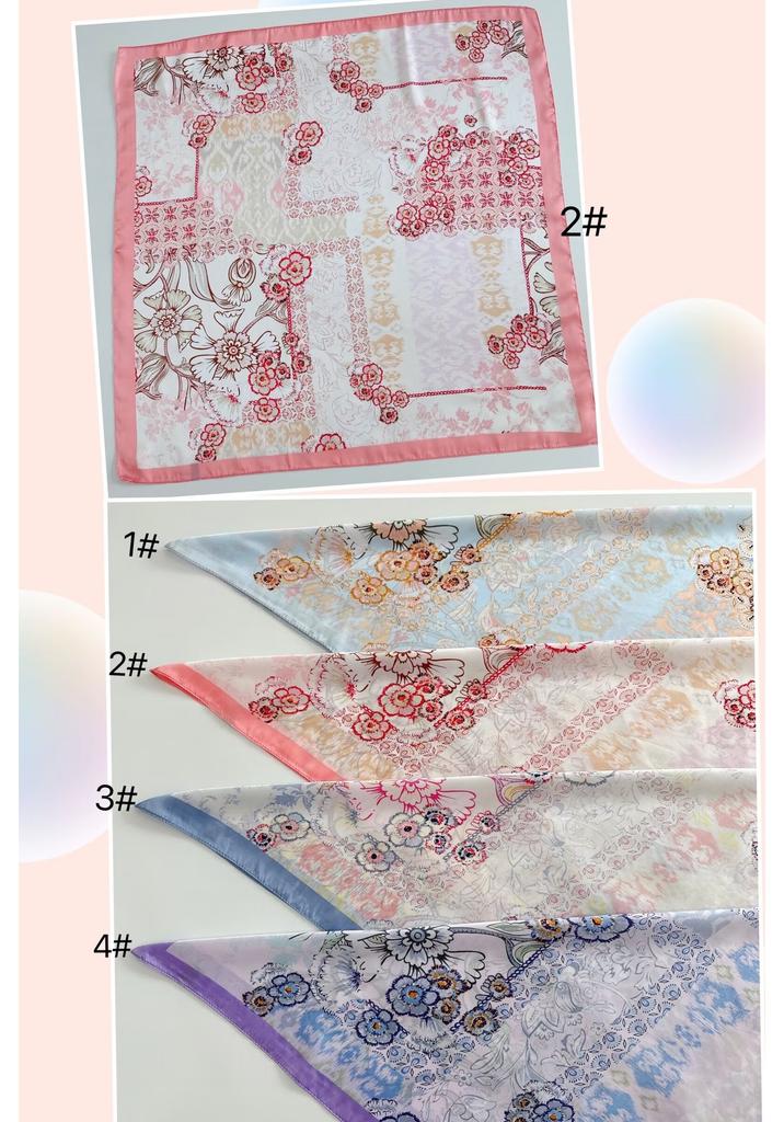European and American silk scarves retro-printed paisley pattern 71 square scarf bag head versatile scarf