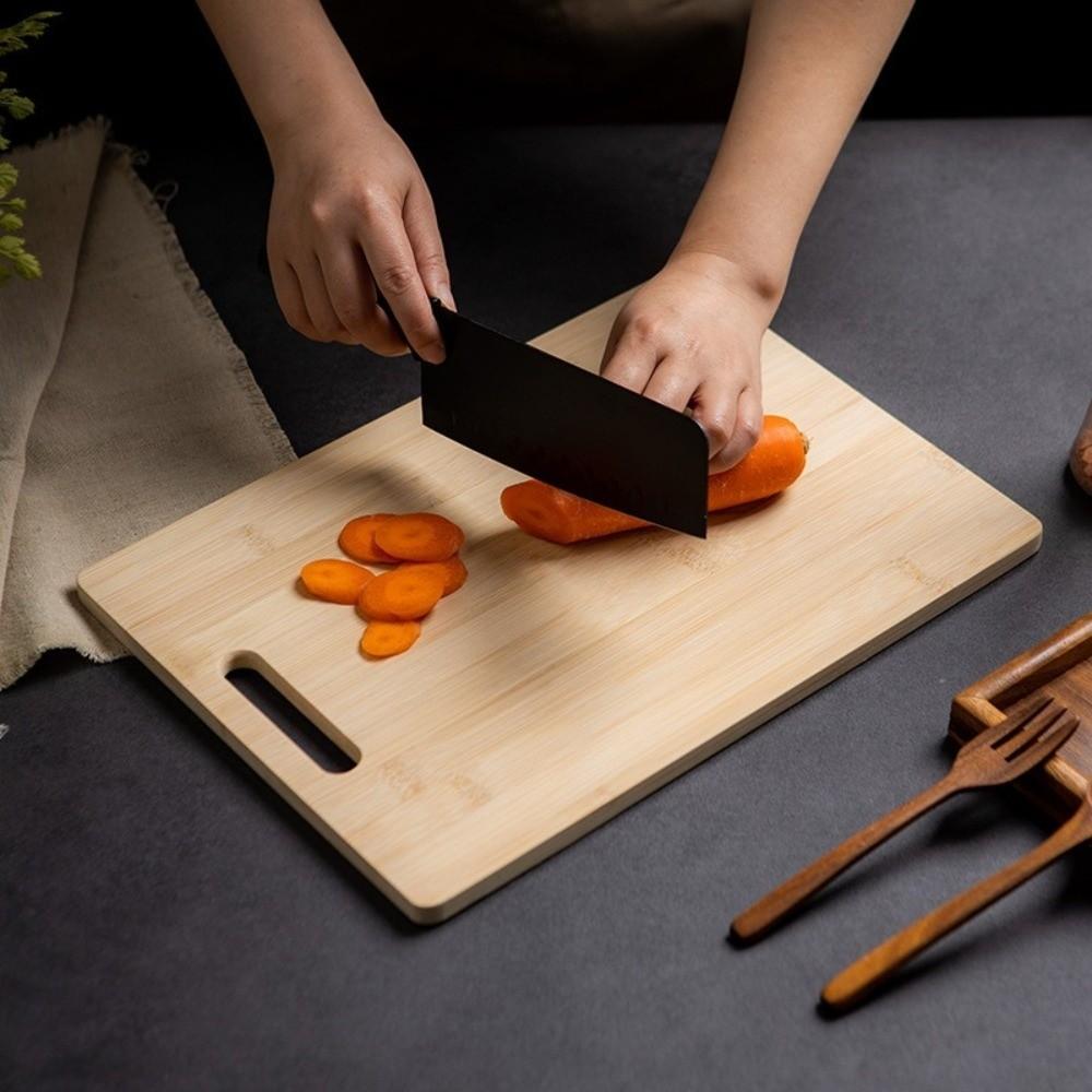 Eco-Friendly Bamboo Wooden Cutting Board Durable Double-sided Cut Meat Chopping Board Portable Vegetable Cutting Board BBQ