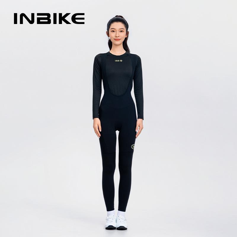 INBIKE Damen Fleece Latzhose für Radfahren - Warm, Hoher Bund für Langstreckenfahrten
