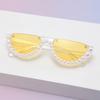 Love Sunglasses Heart-Shaped Pearl Sunglasses Women'S Candy-Colored Glasses Peach Heart Marine Slices Ins Cute