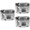 3pcs Lunch Compartment Tray Divided Food Plate Stainless Steel Food Plate Divided Sections