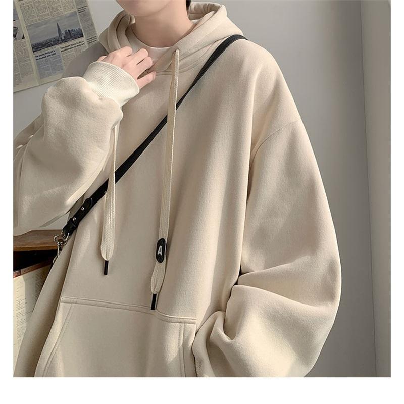 Big Drawstring Hooded Sweatshirt Autumn Loose Casual Versatile Top Trendy Brand Ins Hong Kong Style Pullover