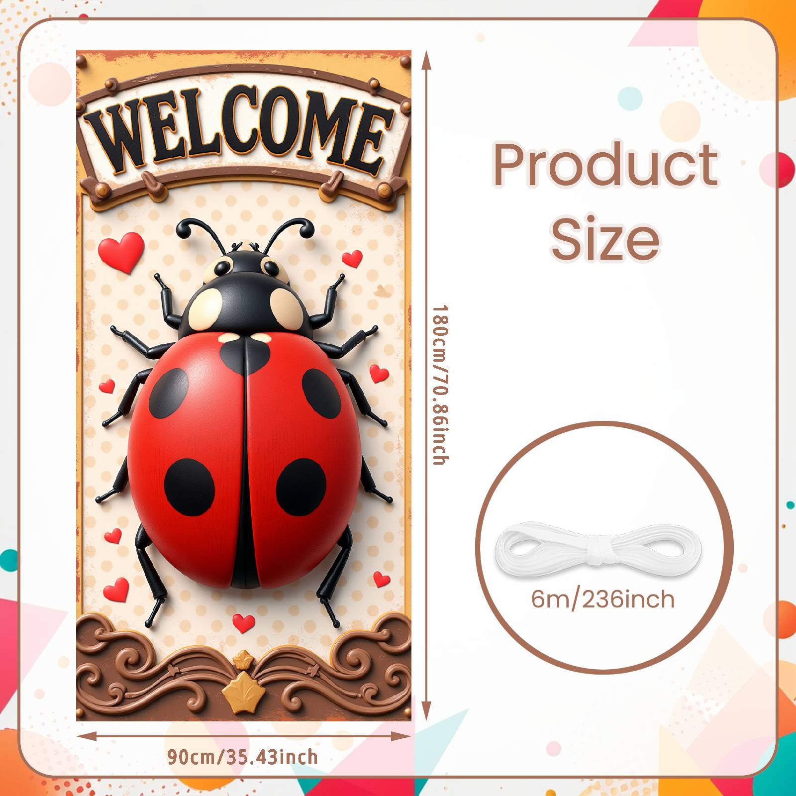 

Heart Backdrop Welcome Text Insect Banner Ladybug Display Ladybug Design Polka Dot Background For Welcome Event School Event