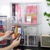 Large Capacity Acrylic Desktop Organizer Box Book Storage Boxes Transparent Display Cabinet Bookshelf Dustproof Organizer