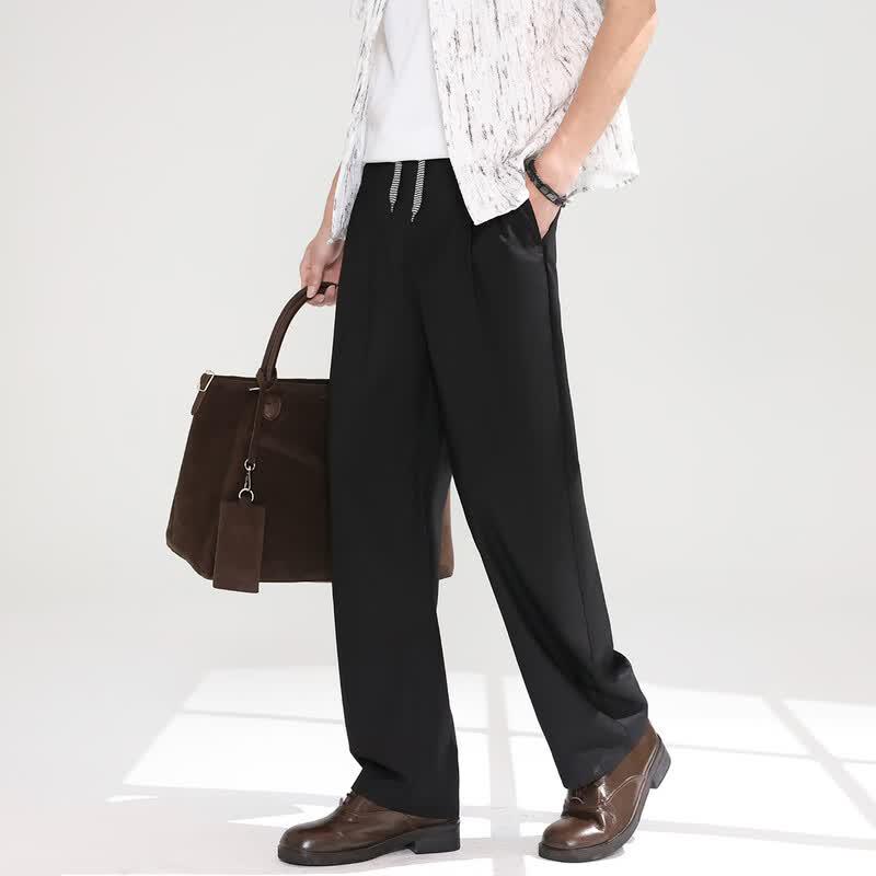 Firstview Men's Old Money Style Linen Blend Casual Trousers