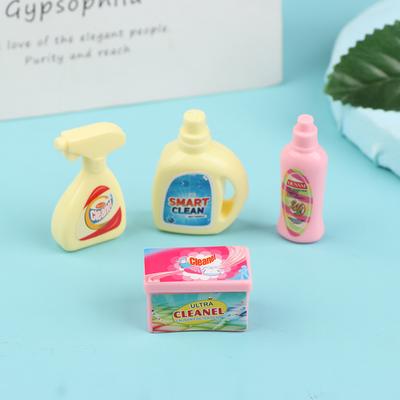 4Pcs/Set Doll Cleaning Bucket Detergent Laundry Detergent Toy Hand Basket Model