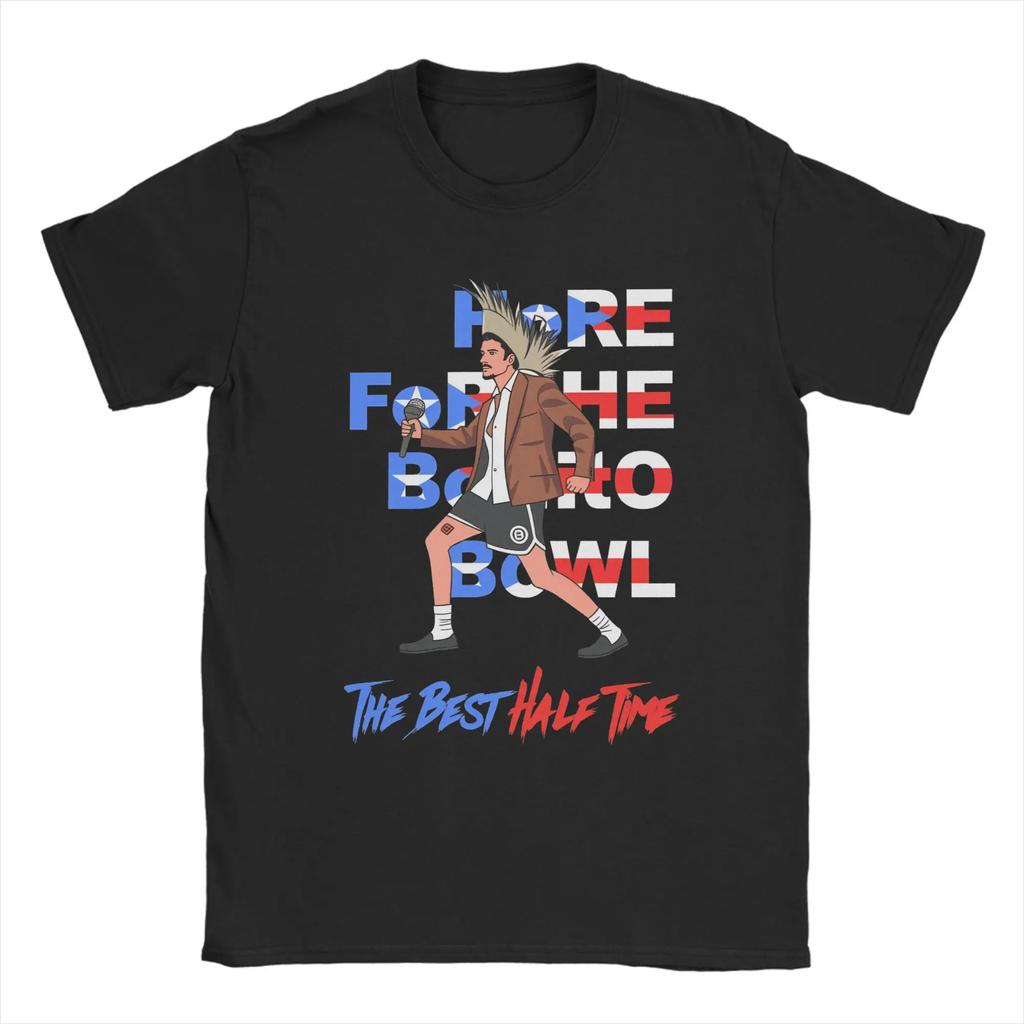 Bad Bunny Puerto Rican Flag Benito Bowl T Shirts Unisexs Pure Cotton Tshirts Crewneck Tees Short Sleeve Clothes Plus Size