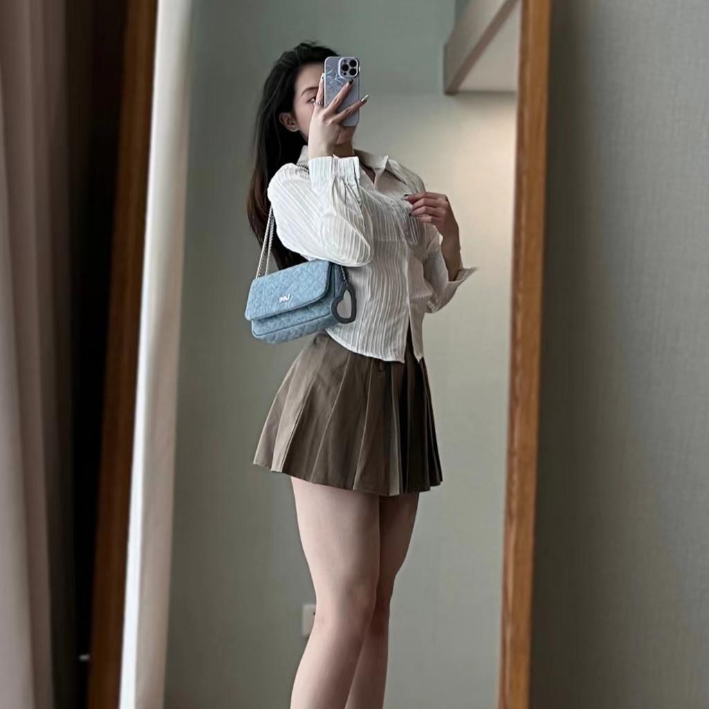New Lee PU Shoulder Bag, Crossbody Bag Small Women's Light Blue LE230048M-502