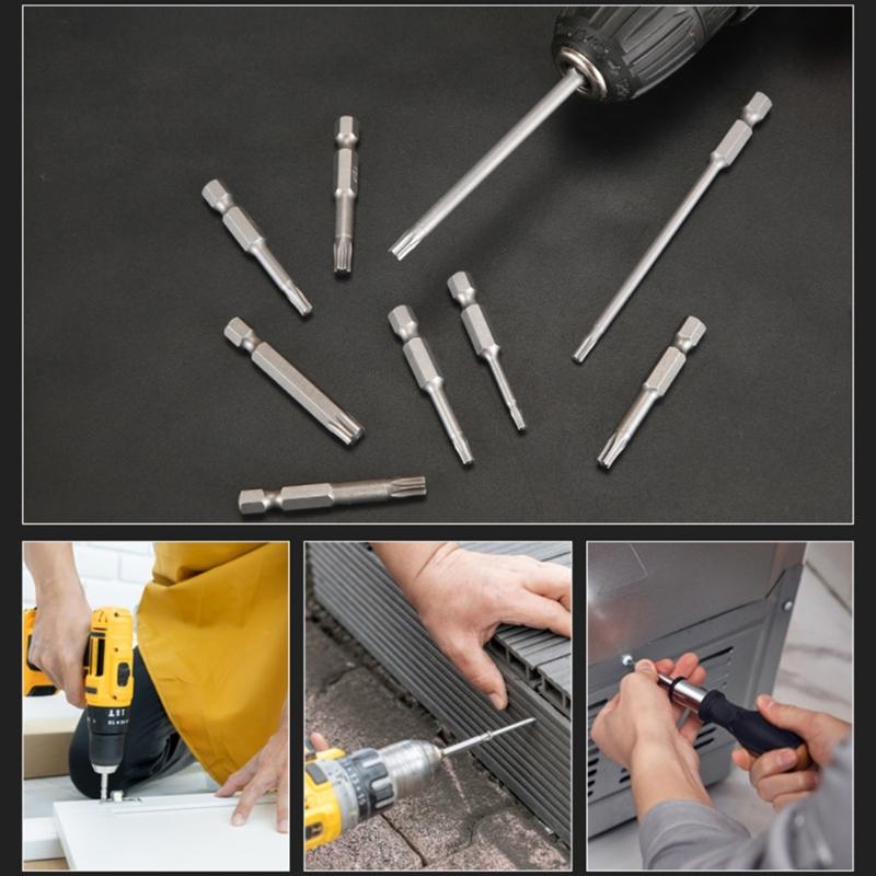 Hex Shank Wrench Drill Bit Quick Released Designing Magnetic Screwdriver Bit for Assembling Furniture 50mm/100mm/150mm