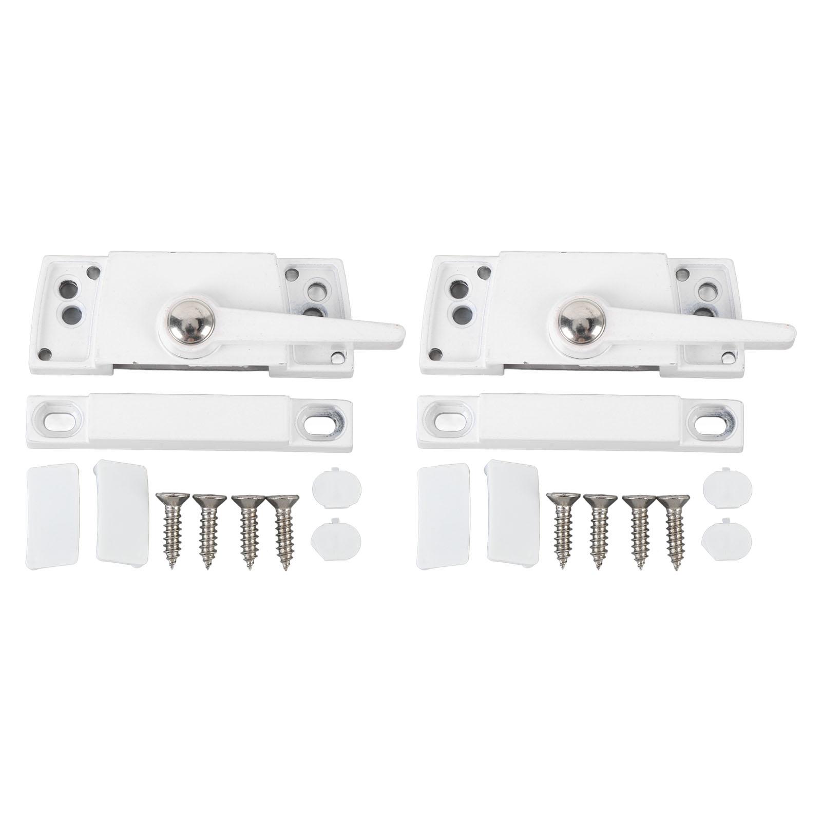 

2 Set Sliding Window Sash Lock Zinc Alloy Aluminum Alloy Cam Type Casement Window Sash Lock Right белый