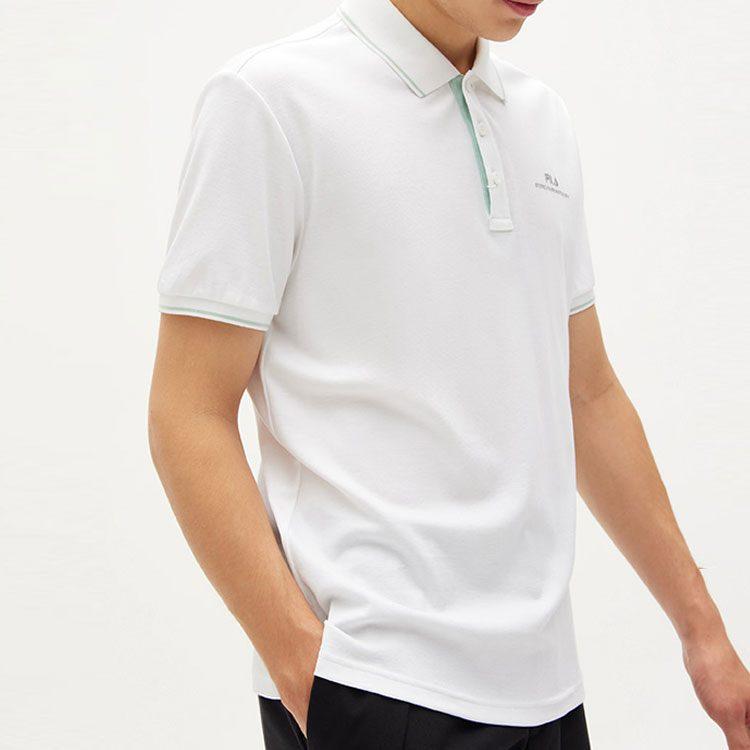 Fila Polo Shirts Men's White Polo Collar Moderate Straight Fit F11M138157F-WT