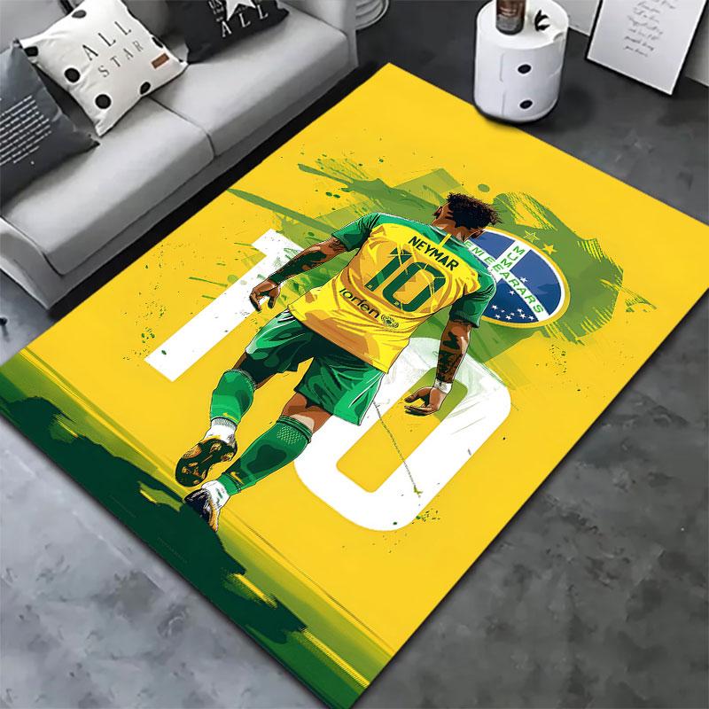 Neymar Jr Carpet Rug for Living Room Bedroom Home Sofa Decoration,Kids play Non-slip Floor Mat