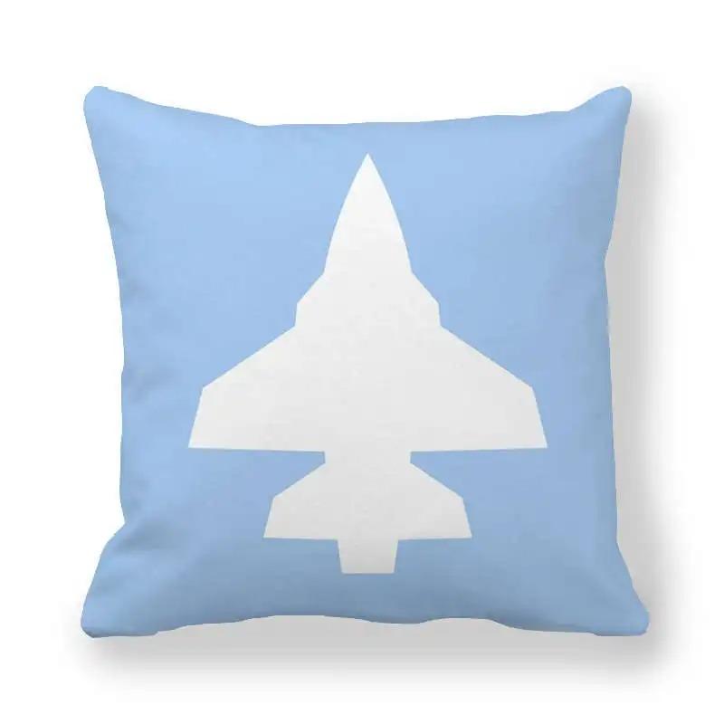 

Наволочка с рисунком в виде мультяшного самолета, украшение интерьера, офисная, гостиная, домашняя наволочка 40x40cm