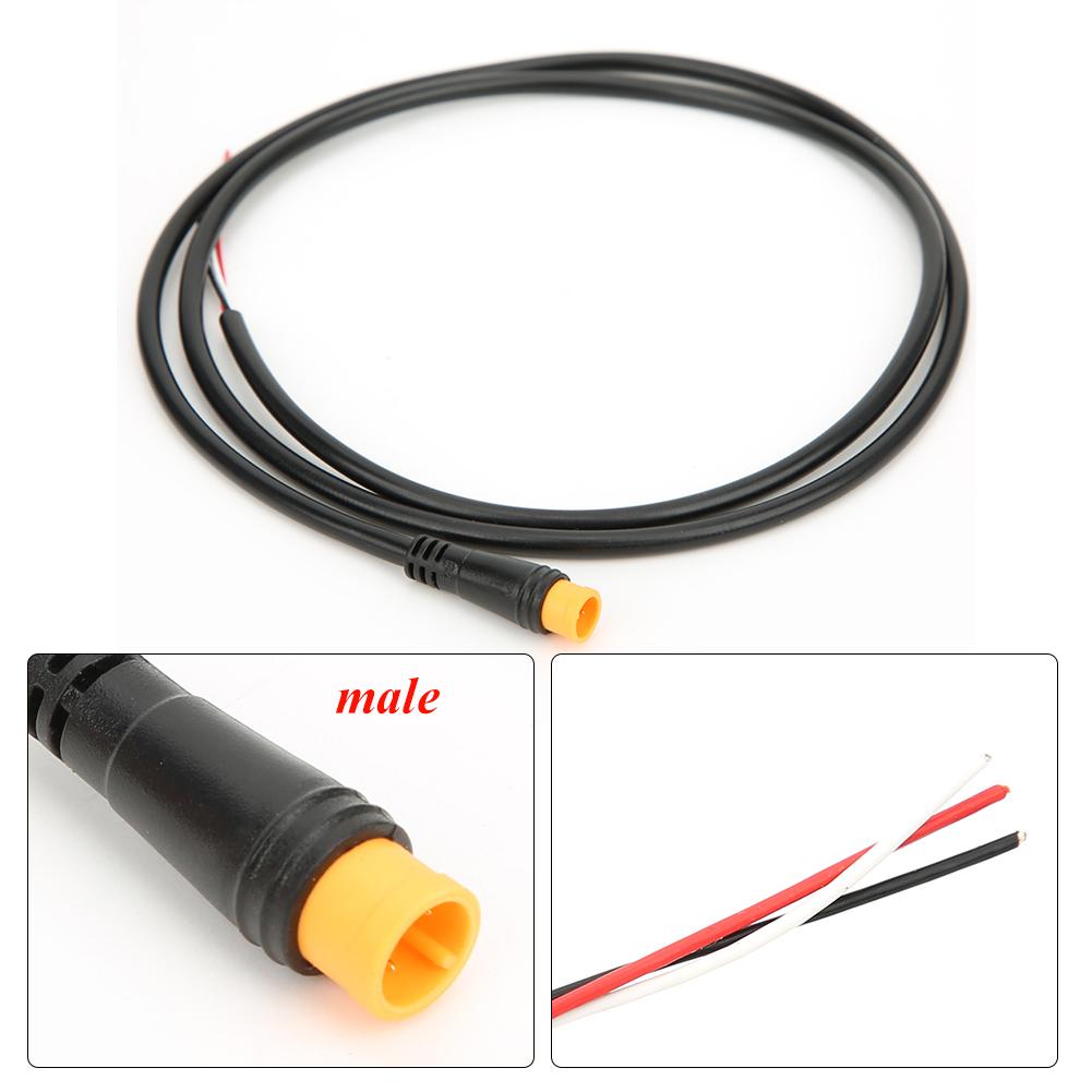 Practical Mixture Material Bicycle 3 Core Signal Cable Bike Lithium Battery Modification Accessory3 Core Male