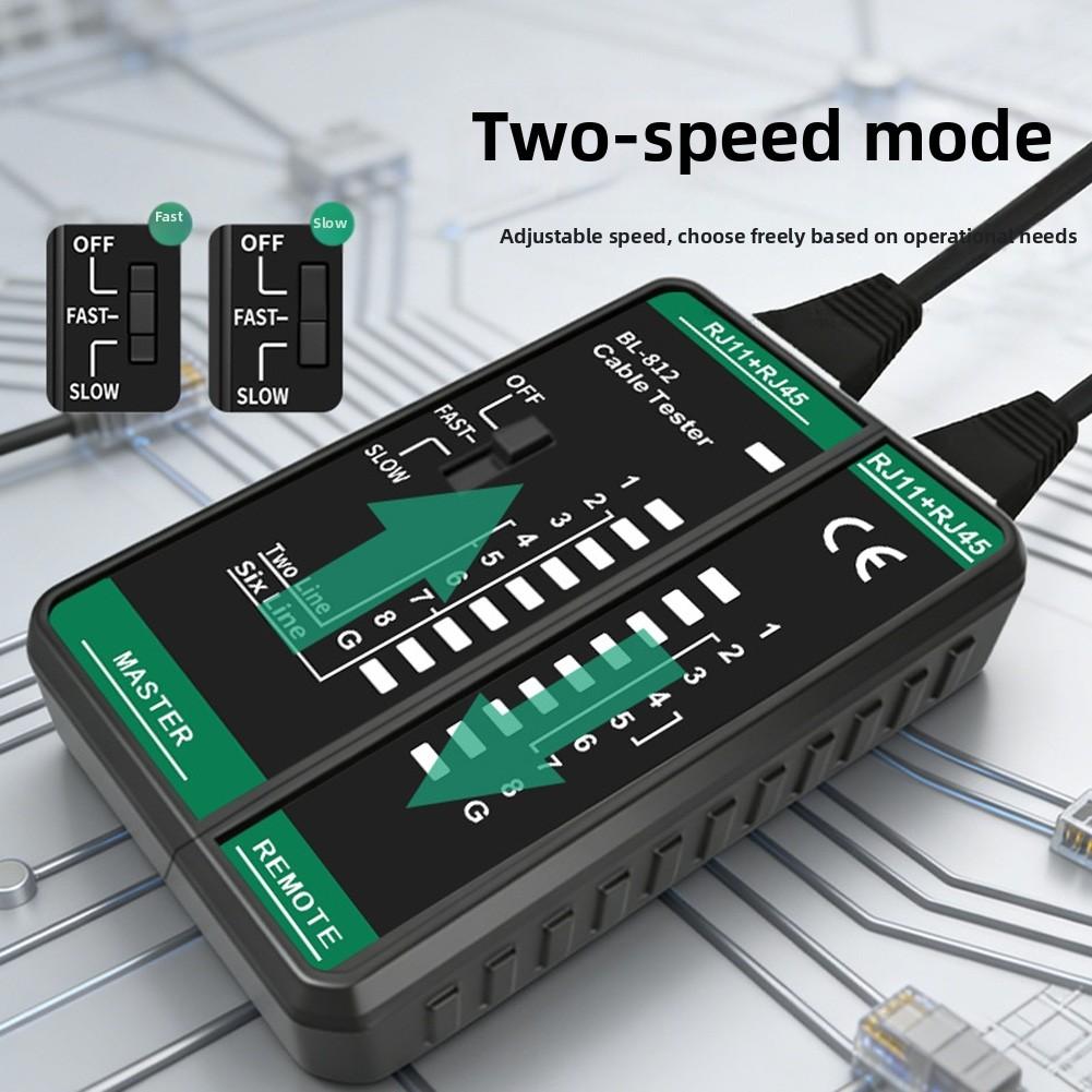 

BL-812 Многофункциональный сетевой тестер для кабелей RJ45 RJ11 300м Трассировка линии Двухскоростной режим Совместимость с 8-жильными кабелями China Mainland