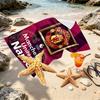 Custom Name Personalized Manchester United Print Beach Towel, for Trip Camping Beach Party Home Decor, Birthday Gift for Family & Friends