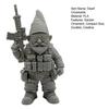 3D Printed Dwarf Soldier Ornament, Waterproof Resin Sun And Rain Resistant Statues, Armed Miniature Figurine for Outdoor Indoor Decor