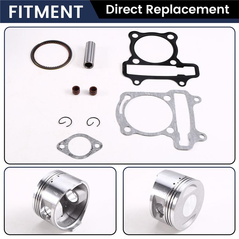 A58X-Motorcycle Cylinder Set Engine Casing Accessories Cylinder Piston Ring Gasket Oil Seal Kit DS150 WS150 GS150 ATV150